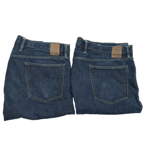 Lot of 2 Mens Gap 1969 Straight Jeans Size 44x30 Blue Dark Rinse Casual Everyday